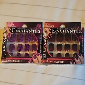 2 Sets Of Glue On Nails